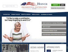 Tablet Screenshot of hooverpresidentialfoundation.org